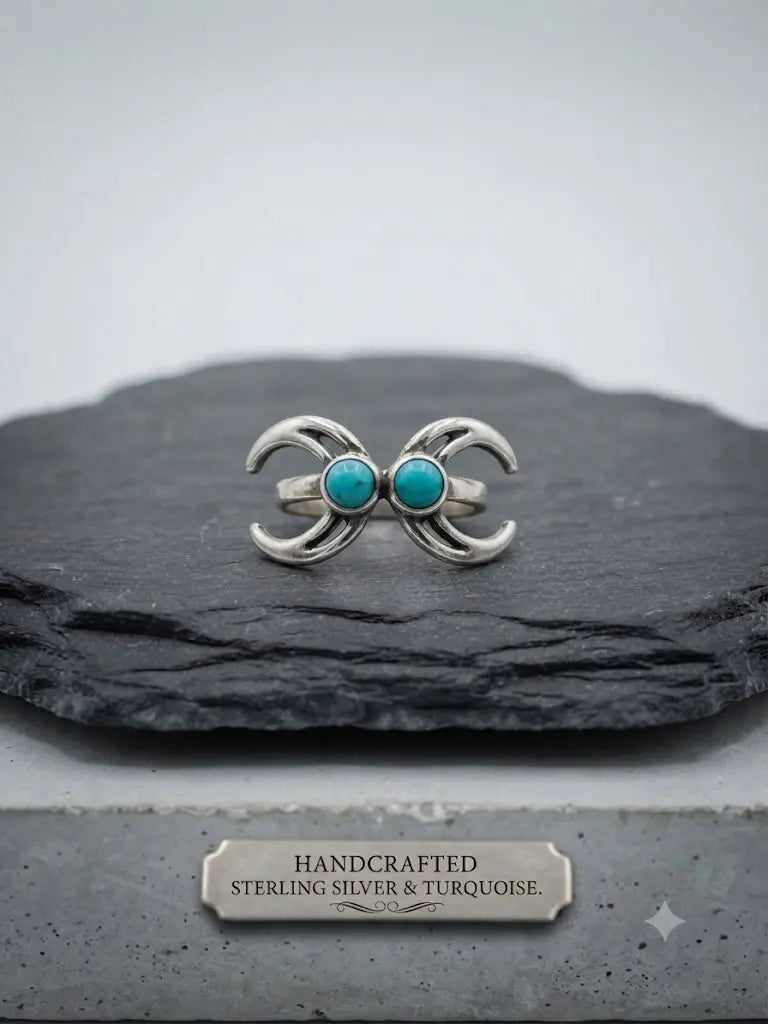 AAA+ Certified, Quality S. Silver-925, Gem Bohemian Turquoise, Size 7, Weight 3.2gm, ABC-734787-9